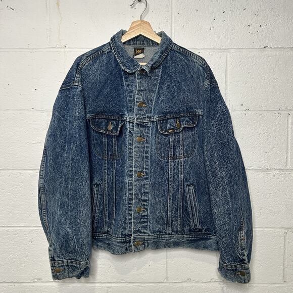 Vintage Lee Riders Denim Trucker Jacket “Acid Wash